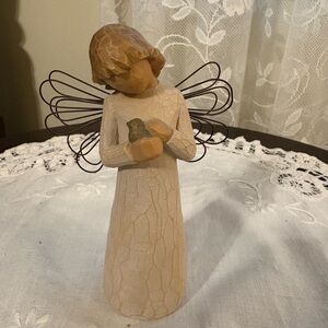 Willow Tree Cream and Brown Sculpture Art